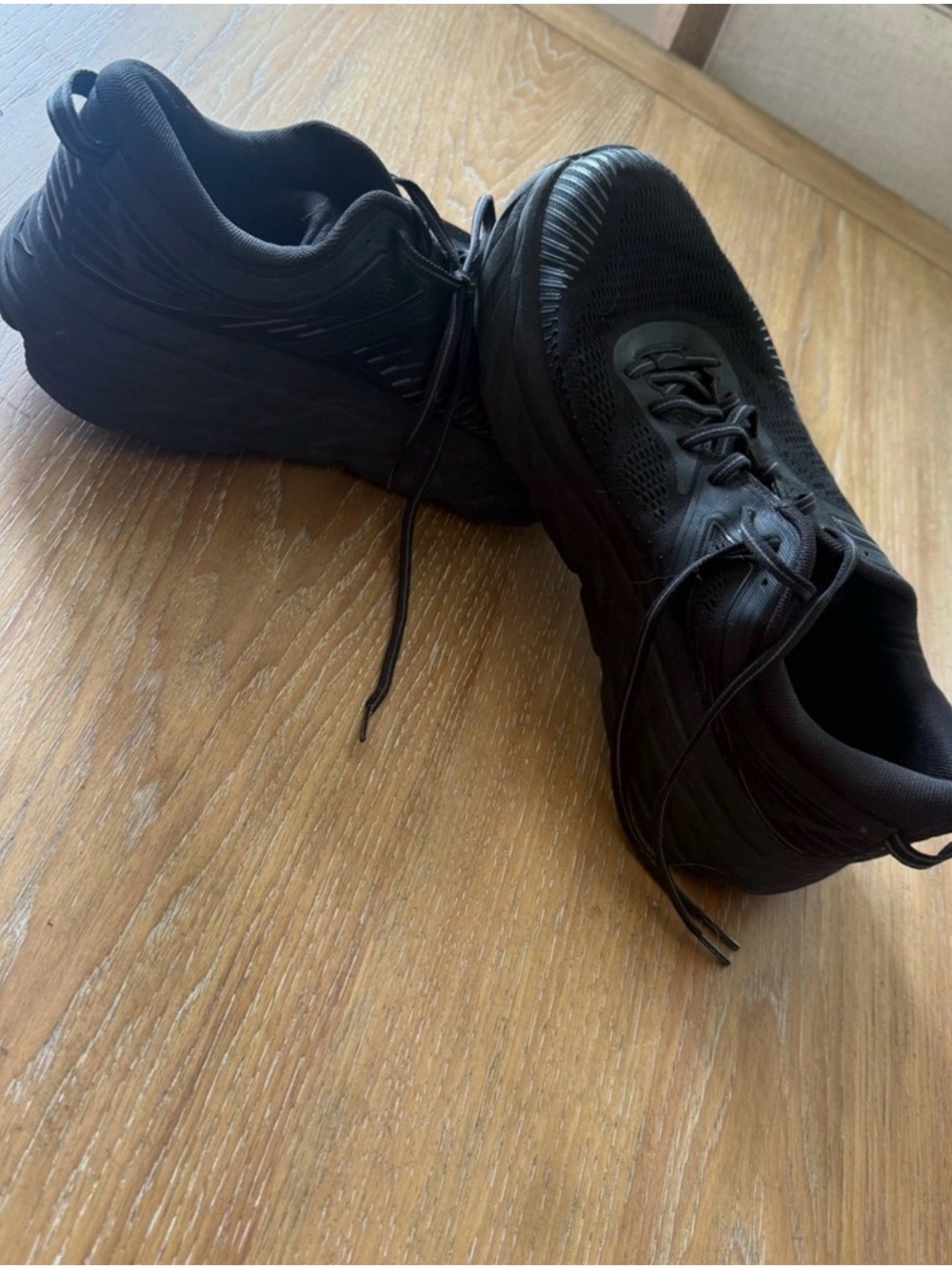 HOKA Women's All-Black Athletic Lace-Up Sneakers
